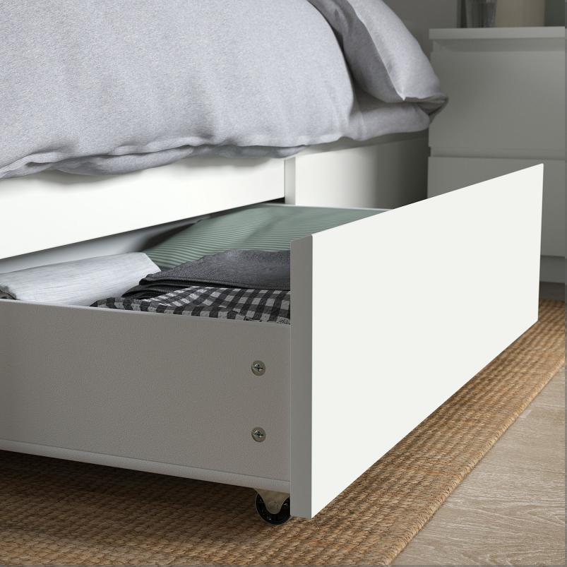 MALM マルム ベッド下収納ボックス ベッドフレーム用 - ホワイト 200cm