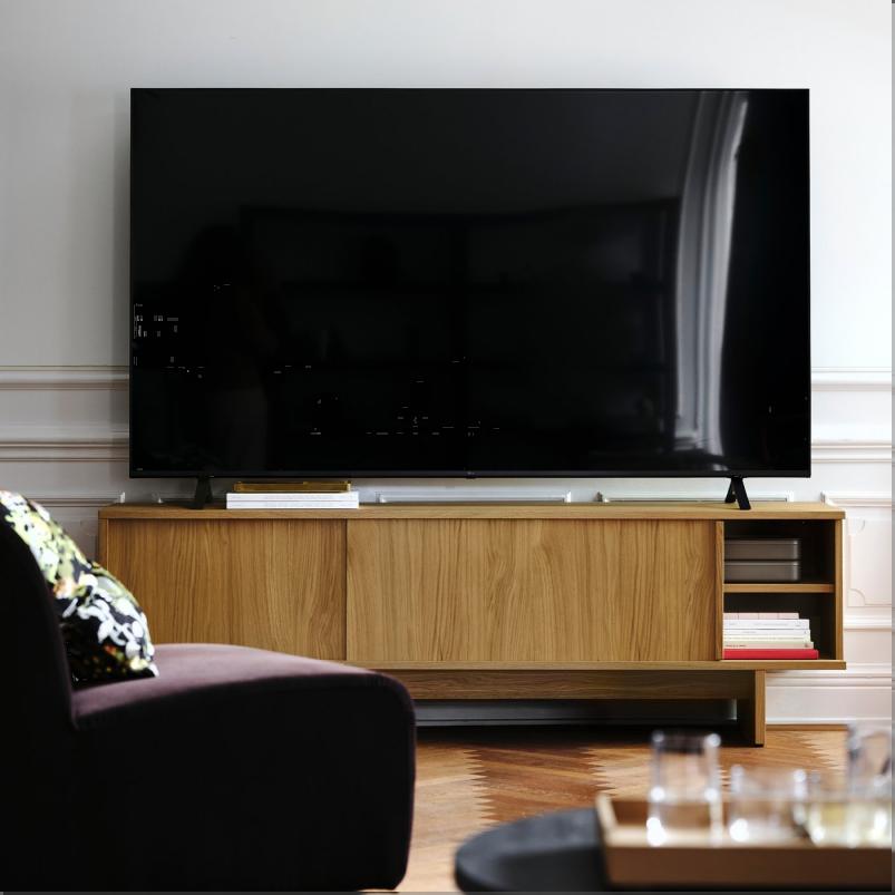 STOCKHOLM 2025 ストックホルム 2025 テレビ台 引き戸付き - オーク材突き板 179x42x56cm