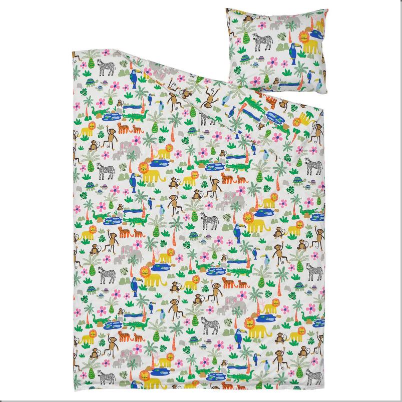 NATTHAGER ナットヘーゲル 掛け布団カバー＆枕カバー - マルチカラー/ジャングル 150x200/50x60cm