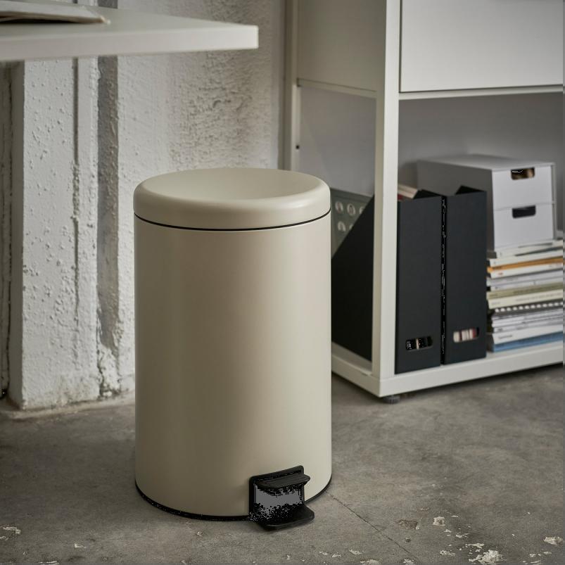 STENTRAPPA ステントラッパ ペダル式ゴミ箱 - ライトグレーベージュ 18L