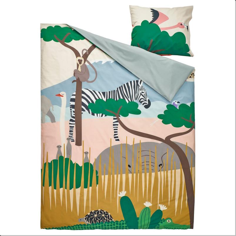 SANDLOPARE サンドローパレ 掛け布団カバー＆枕カバー - マルチカラー/サバンナ 150x200/50x60cm