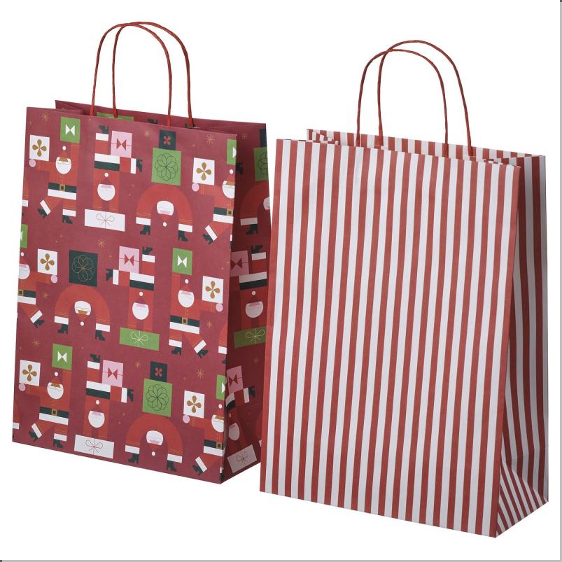 VINTERFINT ヴィンテルフィント ギフトバッグ - 柄ミックス レッド 26x35cm