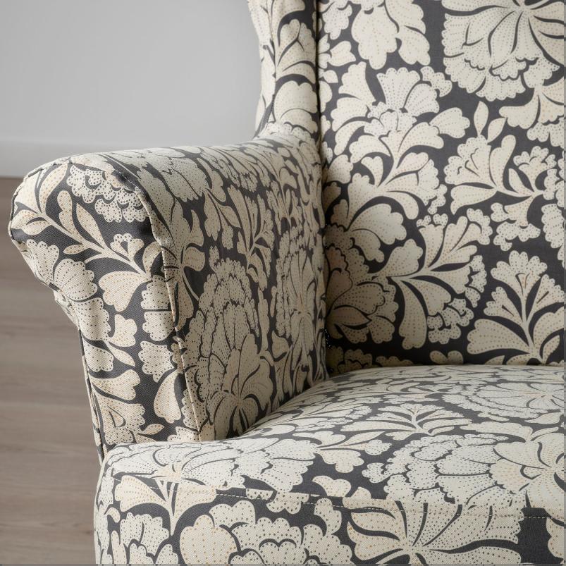 STRANDMON ストランドモン カバー ウィングチェア用 - リーベルスボリ ダークグレー/ベージュ