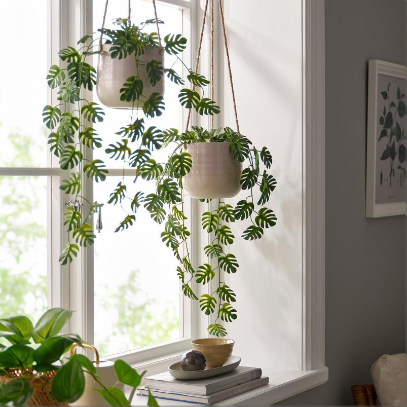 FEJKA フェイカ 人工観葉植物 - 室内/屋外用 つり下げ型/モンステラ 9cm