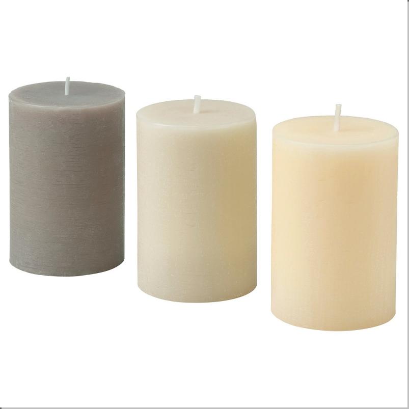 LOTSFAGEL ロッツフォーゲル アロマピラーキャンドル - バニラ ベージュ 30 時間