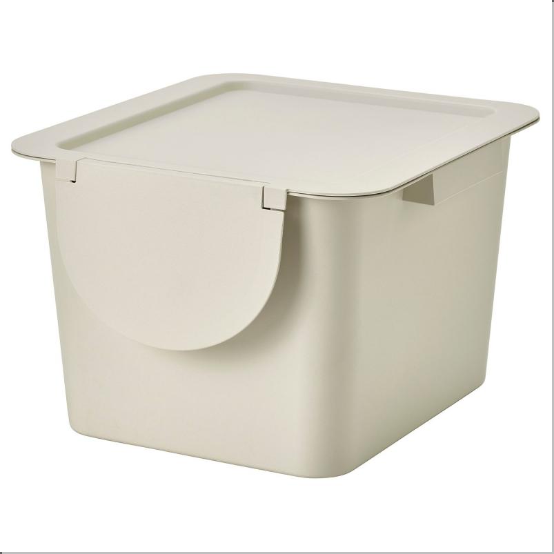 TROSKNING トロスクニング ふた付き容器 - ライトベージュ 12L