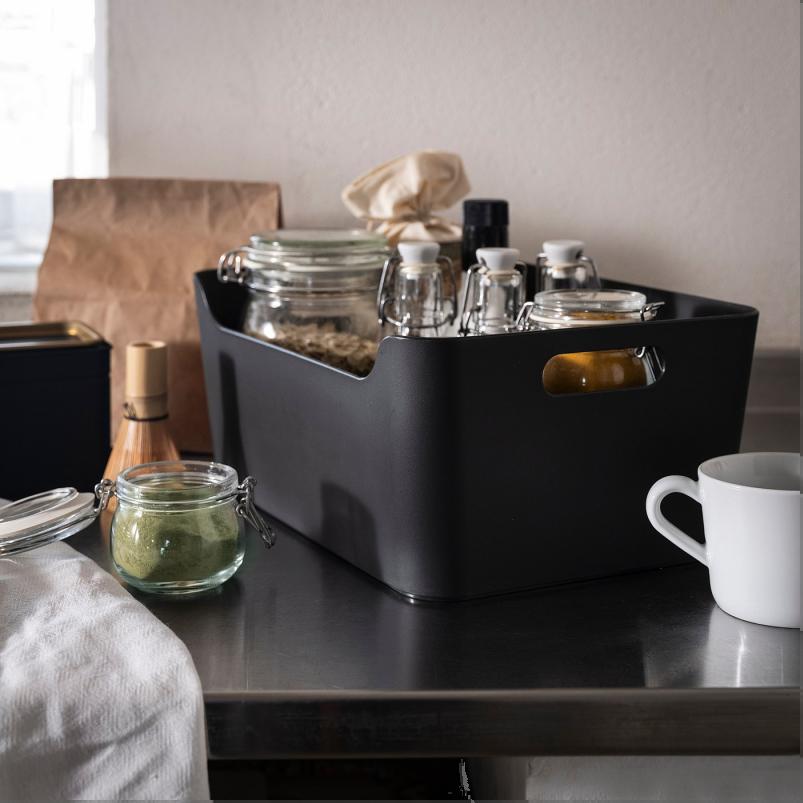 UPPDATERA ウップダテラ ボックス - チャコール 34x24cm