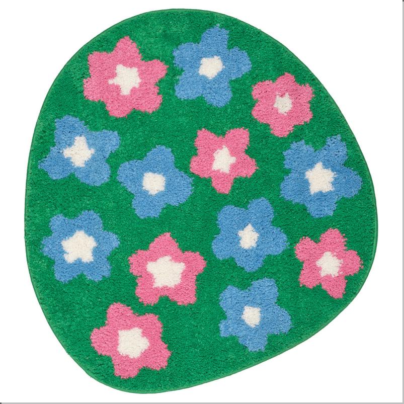 VATTENSKRUV ヴァッテンスクルヴ バスマット - フローラルパターン/マルチカラー 60x65cm