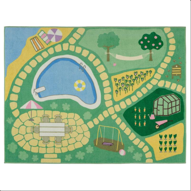 HUSSPARV フッスパルヴ ラグ - グリーン 100x133cm
