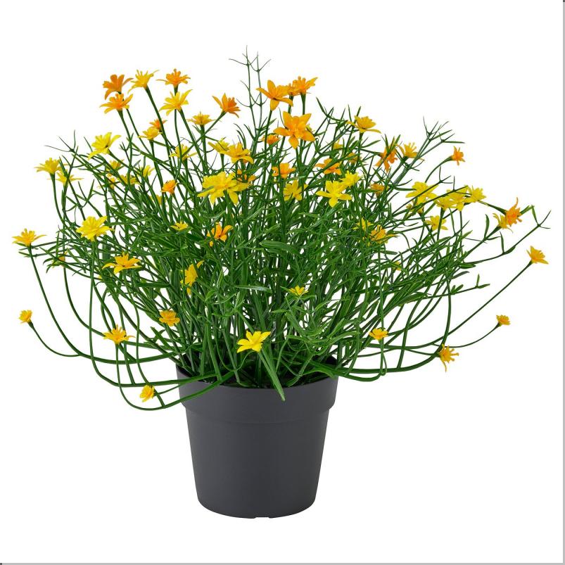 FEJKA フェイカ 人工観葉植物 - 室内/屋外用 イエロー 9cm