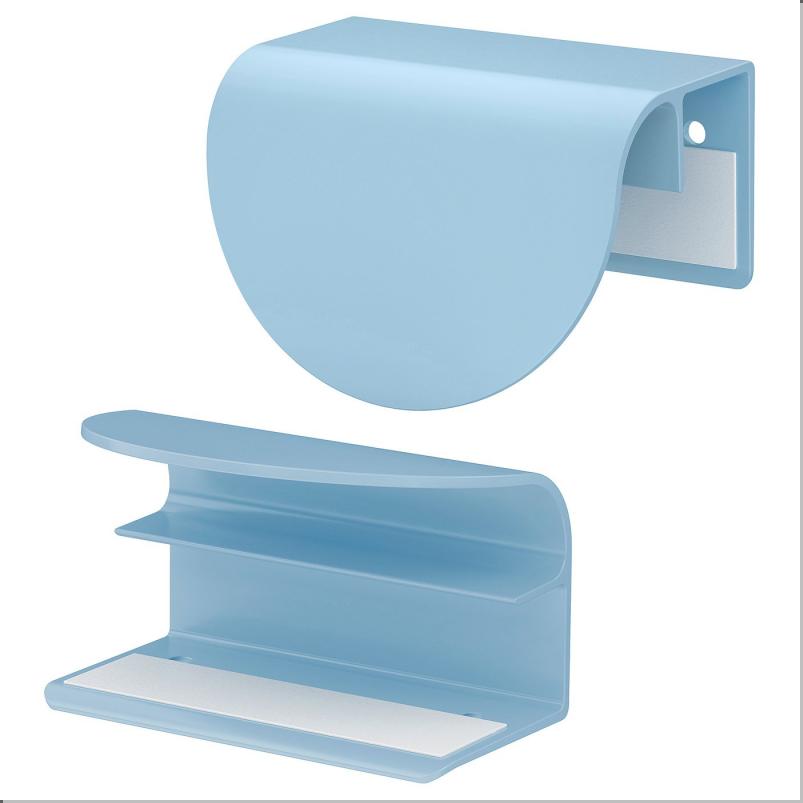 LATMASK ラトマスク 取っ手 クリップ式 - ブルー 60mm 2ピース