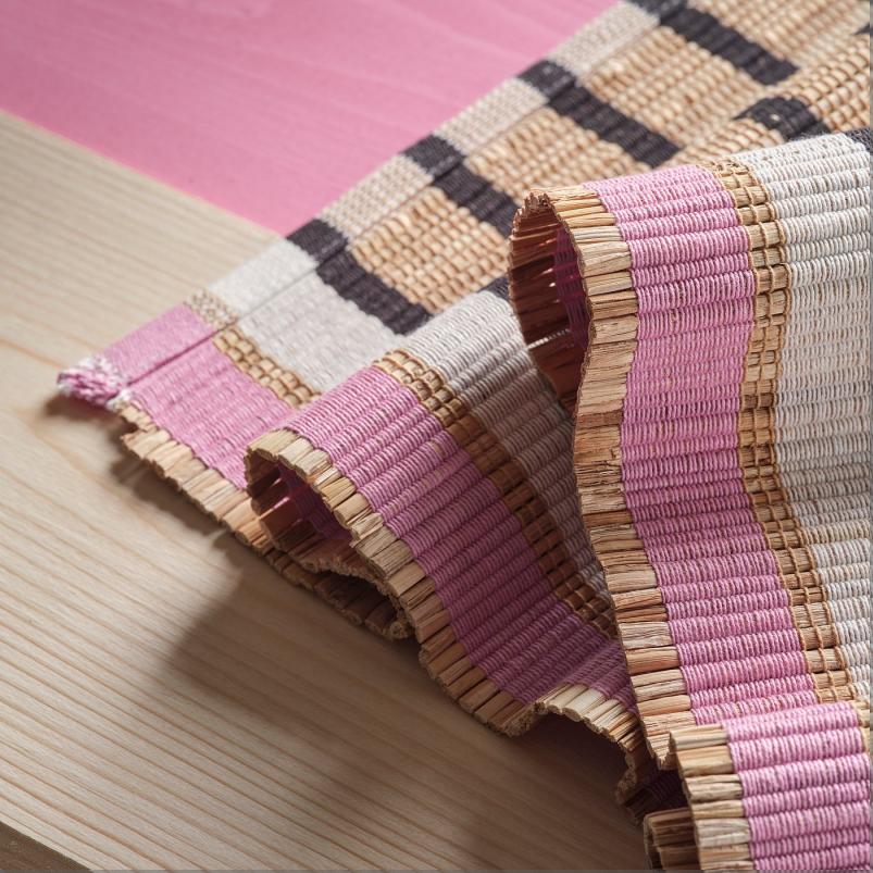 MAVINN メーヴィン テーブルランナー - バナナ繊維/ストライプ模様 35x130cm