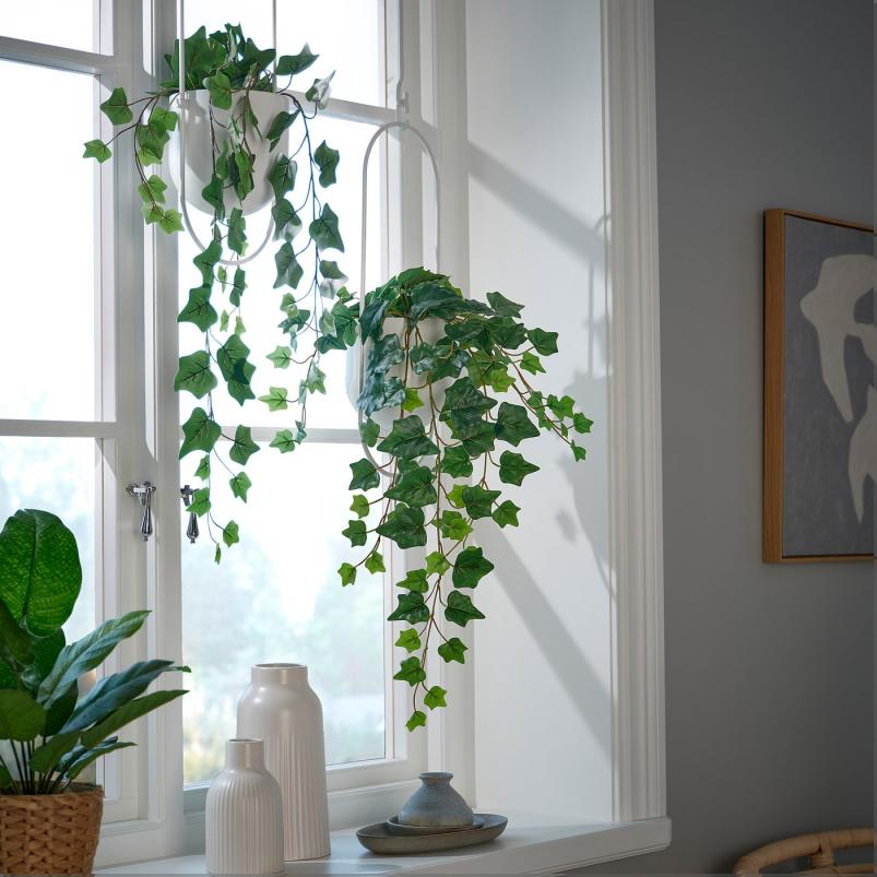 FEJKA フェイカ 人工観葉植物 - 室内/屋外用/つり下げ型 ヘデラ 12cm