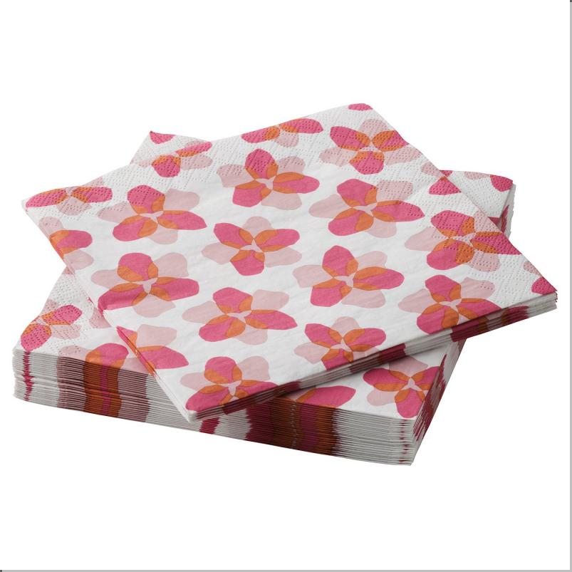 TOFSAND トフサンド 紙ナプキン - ピンク 33x33cm