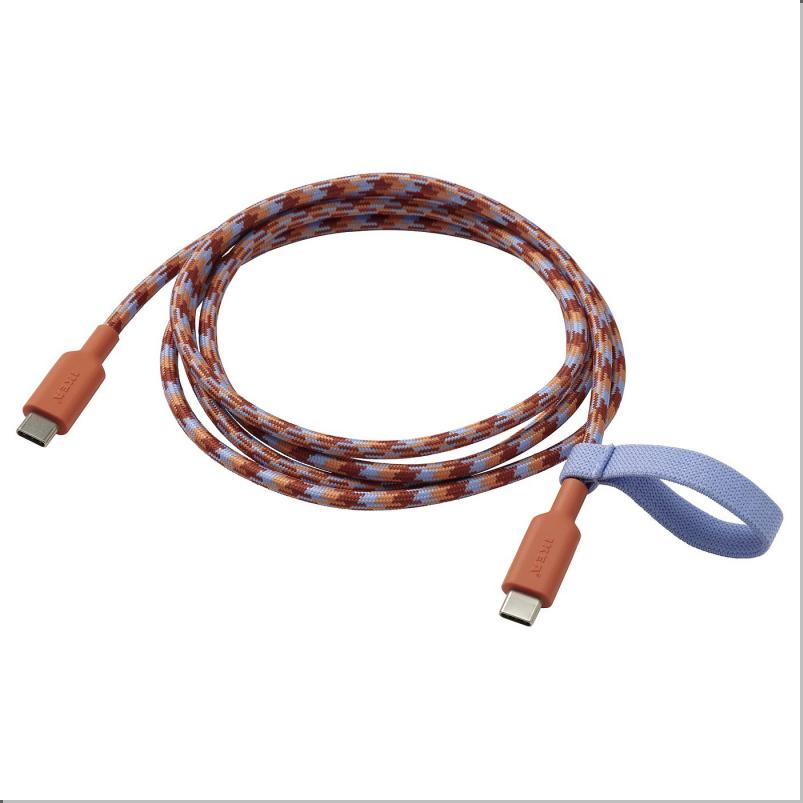 LILLHULT リルフルト USB-C - USB-C - オレンジ/ライラック 1.5m