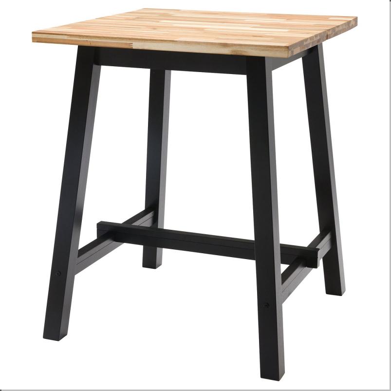 SKOGSTA スコグスタ テーブル - カウンターの高さ アカシア材/ブラック 74x74cm