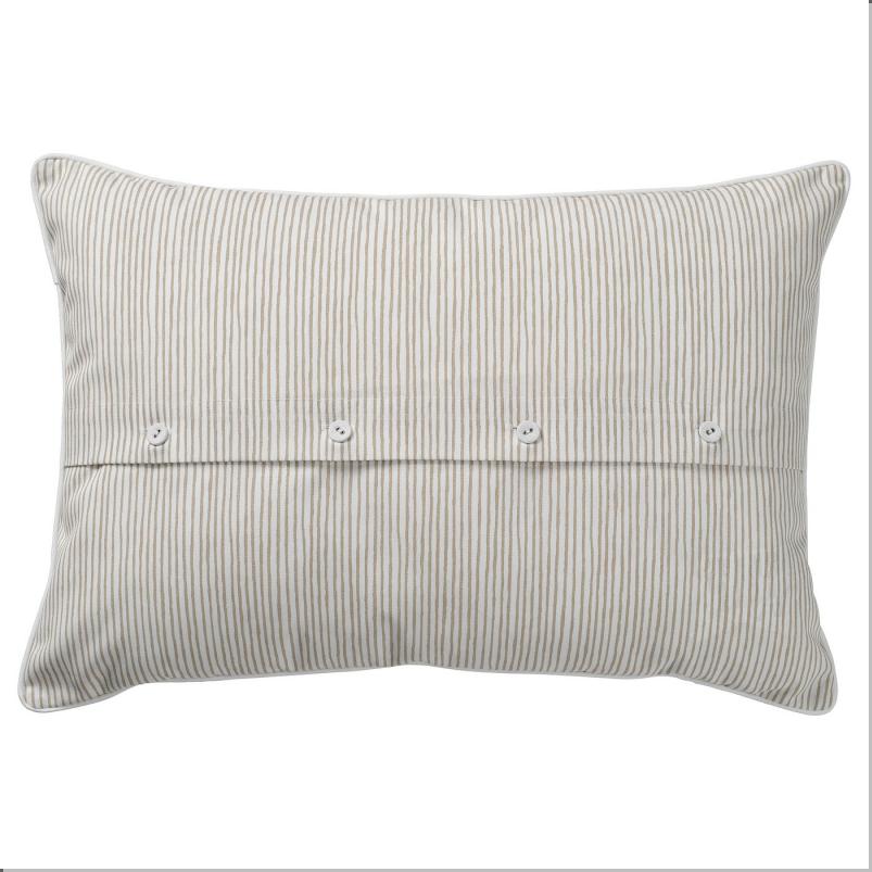 MURSENAP ムルセーナプ クッション - ベージュ ホワイト/刺繍入り 40x58cm