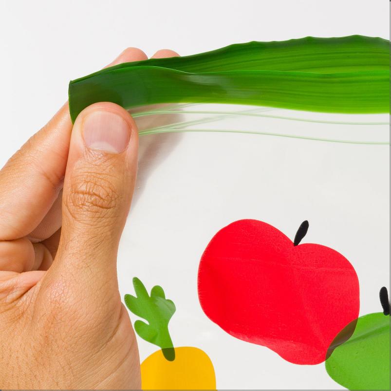 ISTAD イースタード フリーザーバッグ - 果物/野菜 模様 グリーン 1L