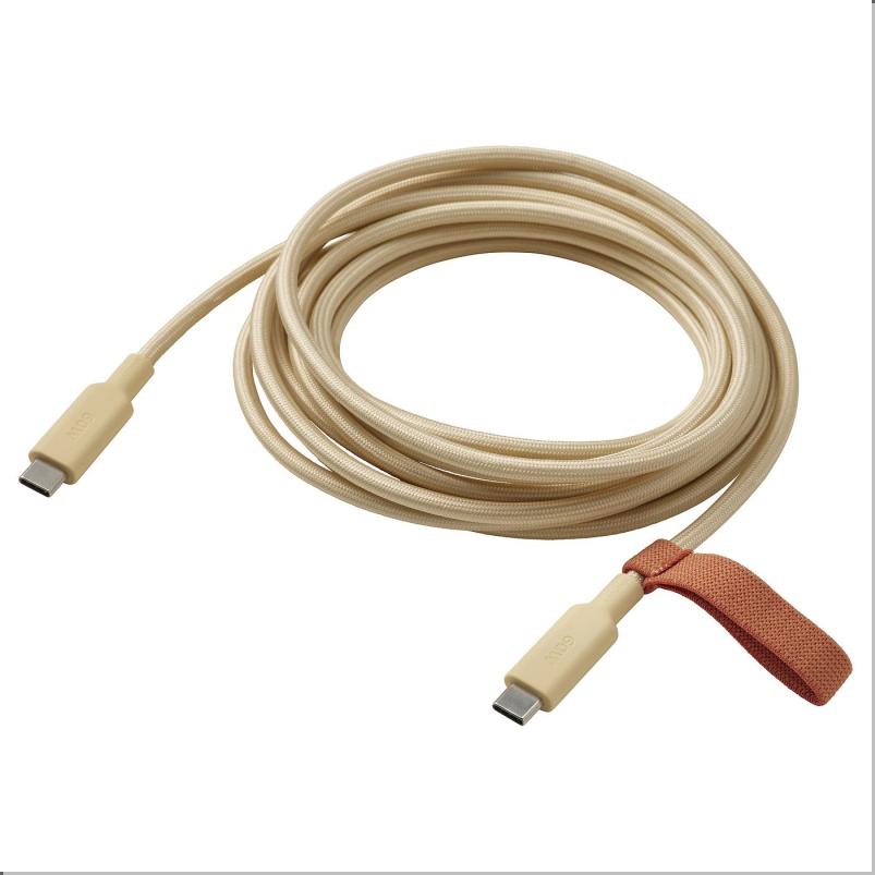 LILLHULT リルフルト USB-C - USB-C - ブライトベージュイエロー 3.0m
