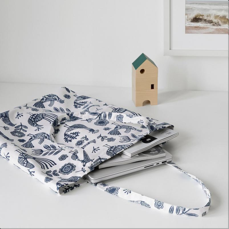 SPJUTSO スプユートソ バッグ - 鳥 ブルー