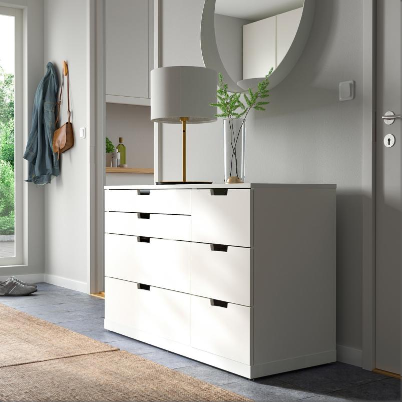 NORDLI ノールドリ チェスト（引き出し×7） - ホワイト 120x76cm