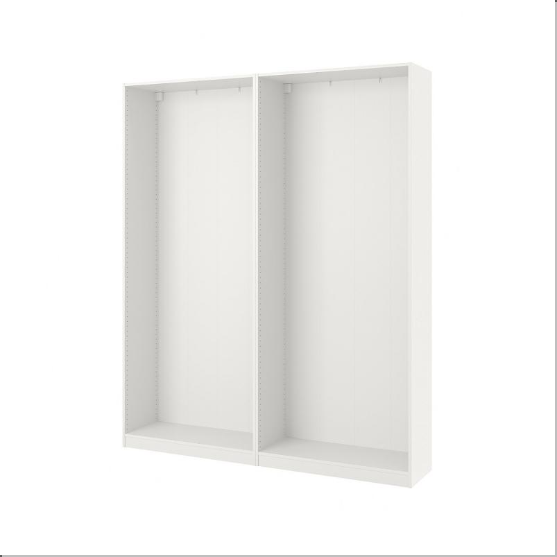 PAX パックス ワードローブフレーム2個セット - ホワイト 200x35x236cm