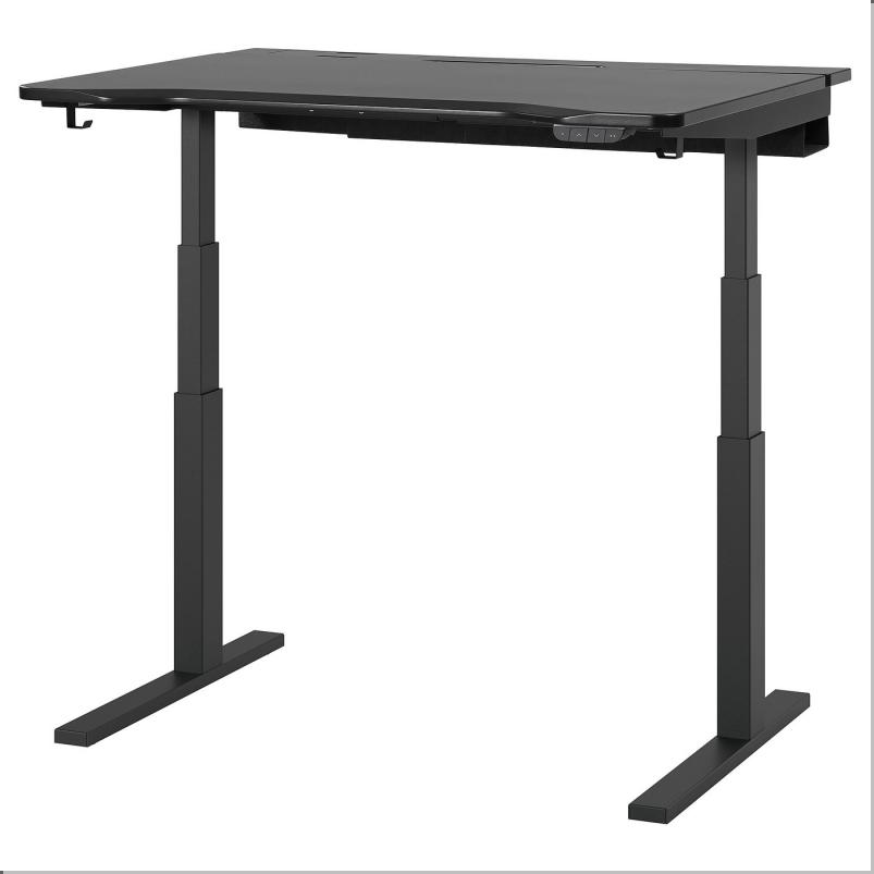 UTMANING ウートマニング ゲーミングデスク 昇降式 - 100V/ブラック 120x80cm