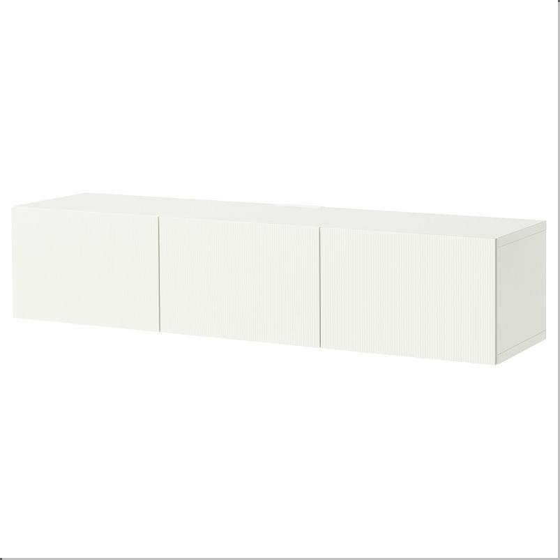 BESTÅ ベストー テレビ台 扉付き - ホワイト/フォーヴァルタレ ホワイト 180x42x38 cm