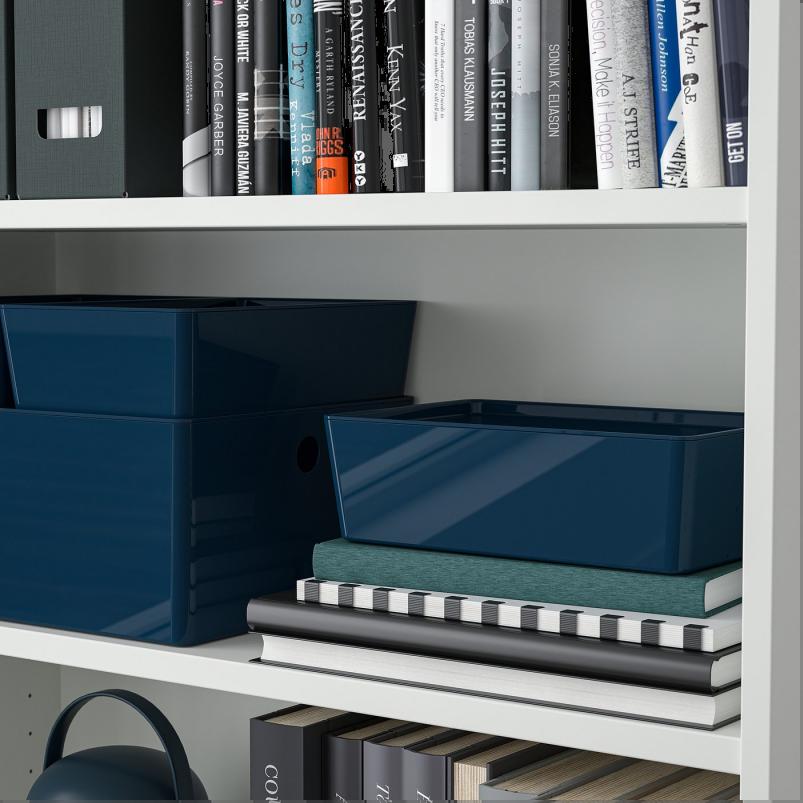 KUGGIS クッギス ふた付きボックス - ブラックブルー 18x26x8cm