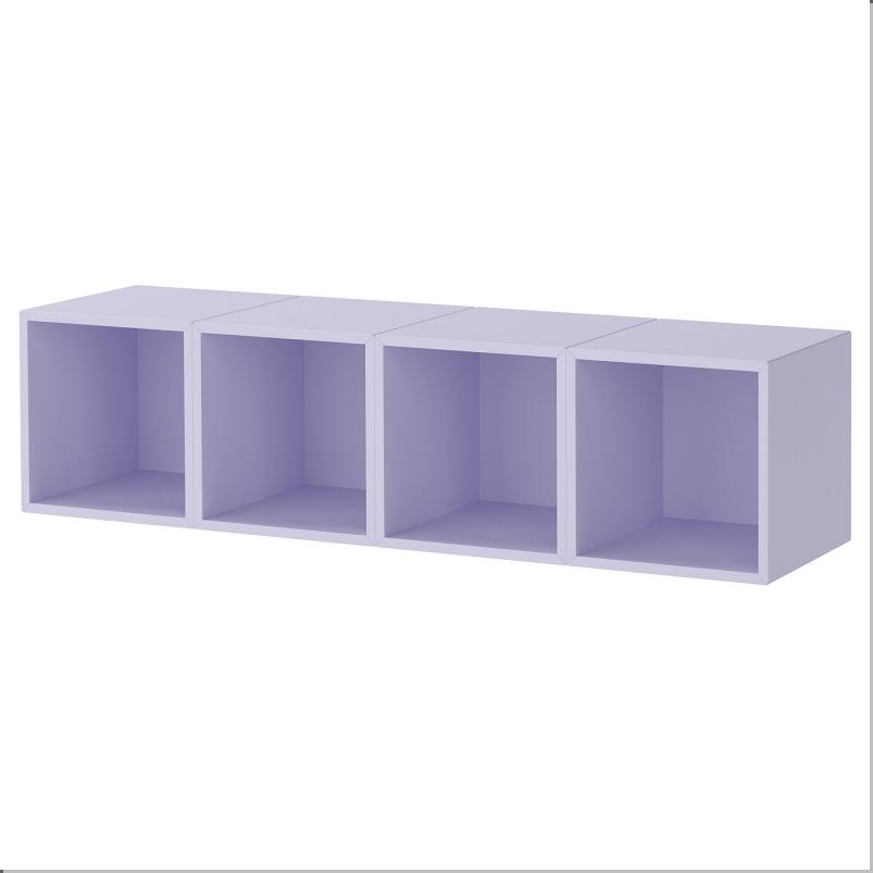 EKET エーケト 壁取り付け式収納コンビネーション - ペールライラック 140x35x35cm