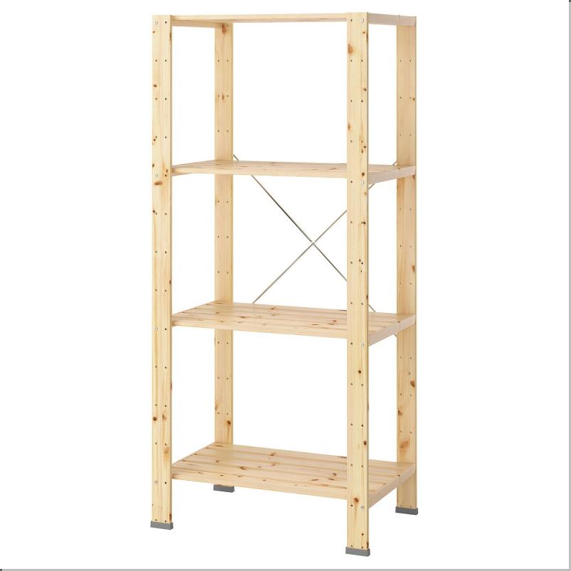 HEJNE ヘイネ 1セクション - エンドプロテクター付き/ソフトウッド 78x50x172 cm