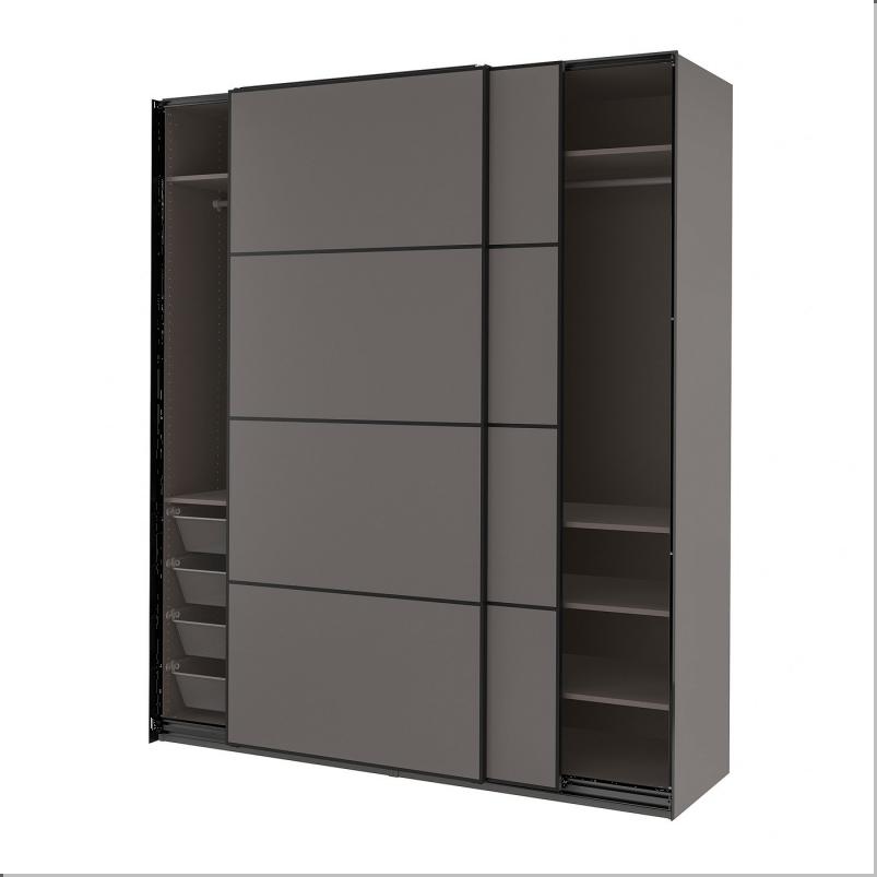 PAX パックス / MEHAMN メーハムン ワードローブコンビネーション - ダークグレー/両面仕様 ダークグレー 200x66x236cm