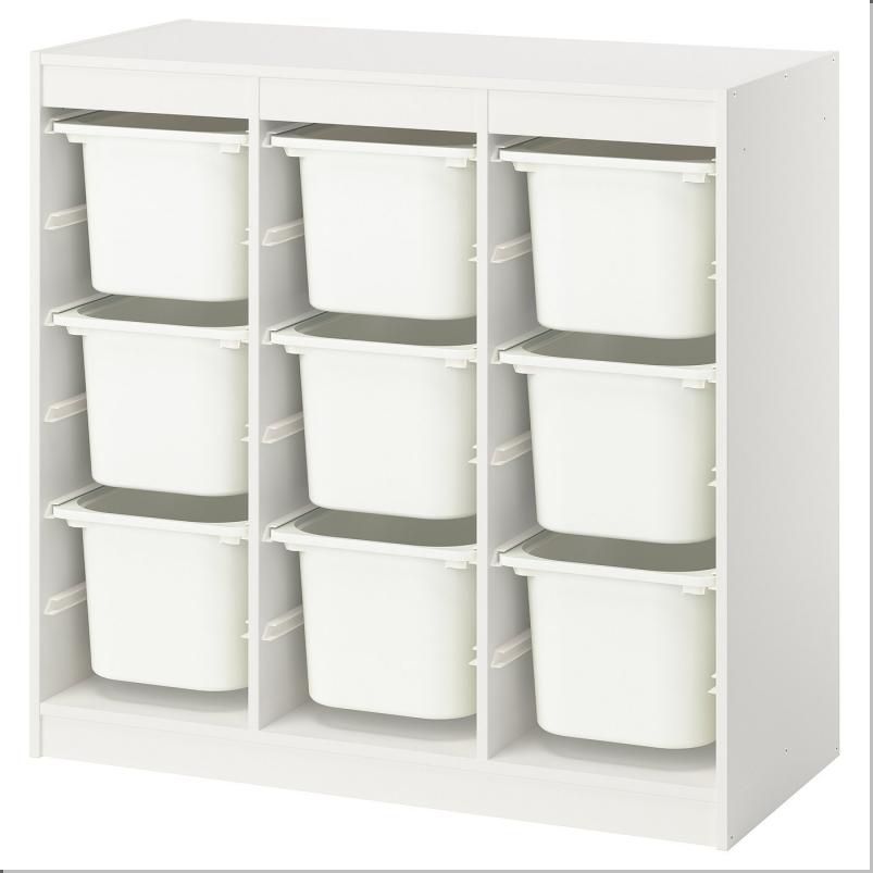 TROFAST トロファスト 収納コンビネーション - ルームディバイダ―/ホワイト ホワイト 99x44x95cm