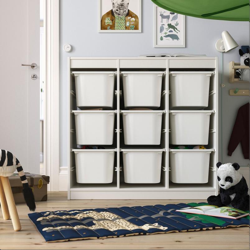 TROFAST トロファスト 収納コンビネーション - ルームディバイダ―/ホワイト ホワイト 99x44x95cm