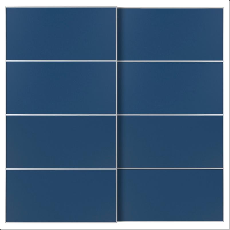 MEHAMN メーハムン 引き戸 2枚組 - アルミニウム/両面仕様 ブルー 200x201cm