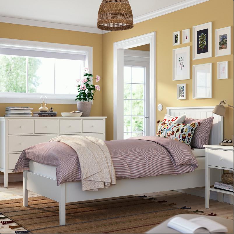GULLABERG グラベリ ベッドルーム家具3点セット - ホワイト 90x200cm