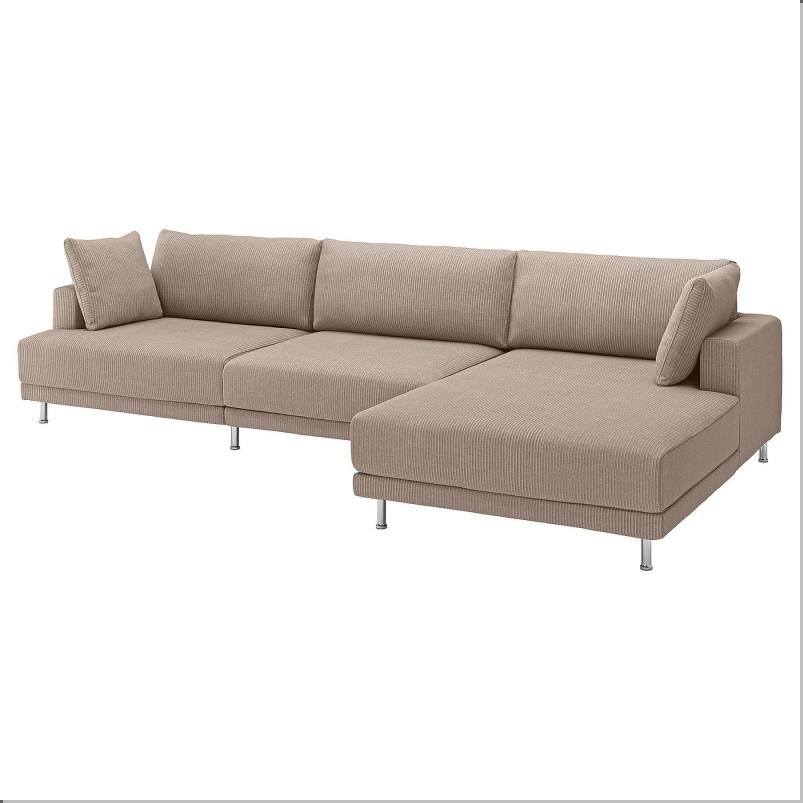 UPPAKRA ウッポークラ 4.5人掛けモジュールソファ - 寝椅子付き 右/サムサーラ グレーベージュ