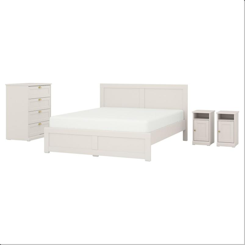 FAGELFJALLET フォーゲルフィェレット ベッドルーム家具4点セット - オフホワイト 160x200cm