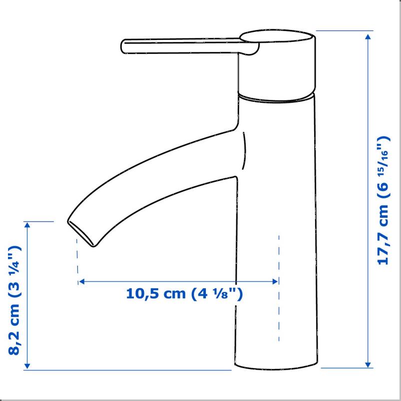 DALSKAR ダールシェール 洗面台用混合栓 - クロムメッキ