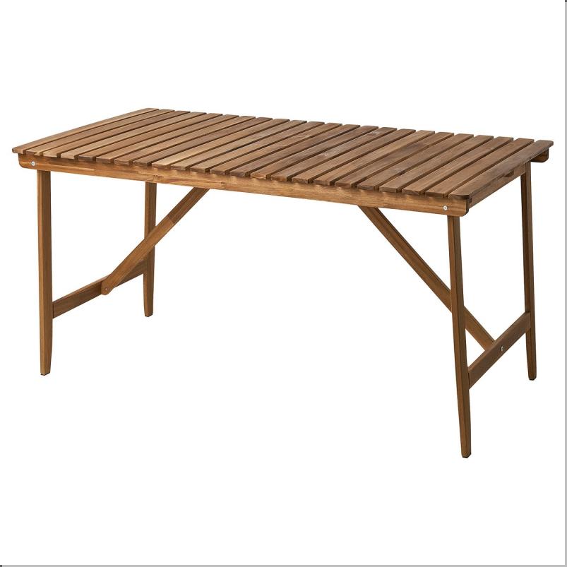 ASKHOLMEN アスクホルメン テーブル 屋外用 - ダークブラウン 143x75cm