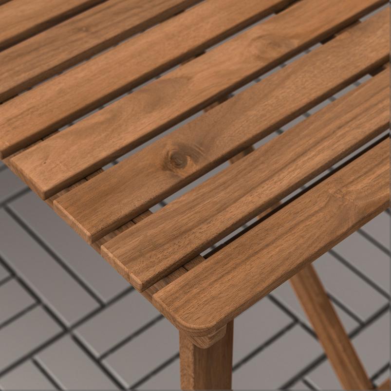 ASKHOLMEN アスクホルメン テーブル 屋外用 - ダークブラウン 143x75cm