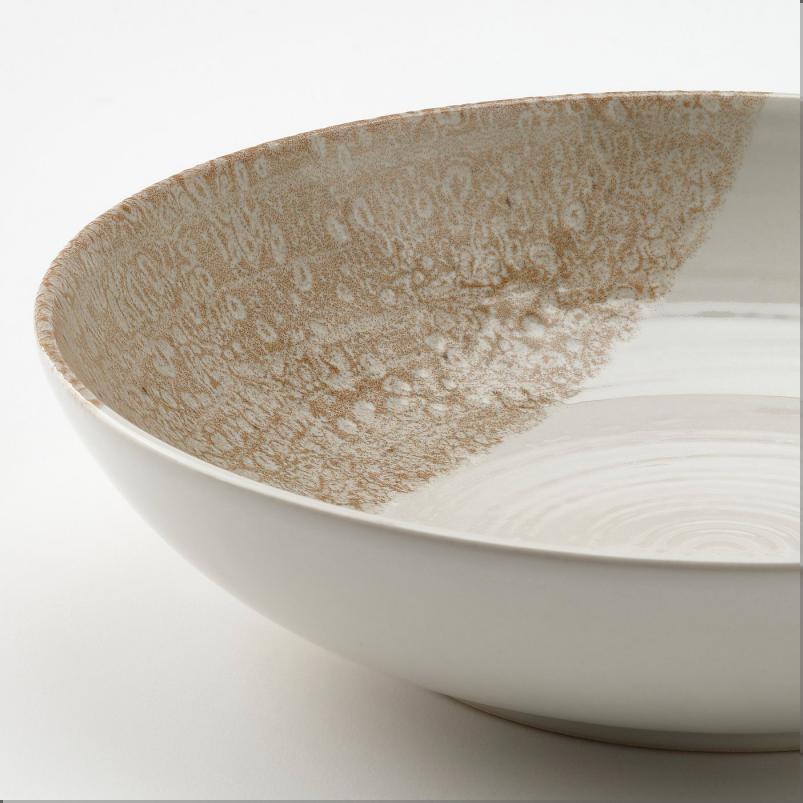 KRUSTISTEL クルースティステル 深皿 - 模様入り/ライトベージュ 19cm