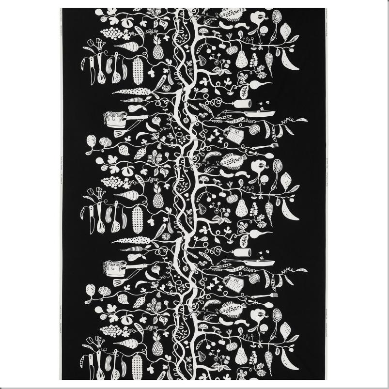 PIPDAN ピープドーン カットクロス - ブラック/ホワイト 150x300cm