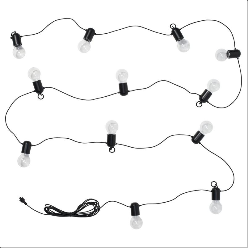 SVARTRÅ スヴァルトロー LEDライトチェーン 全12球 - 室内 ブラック