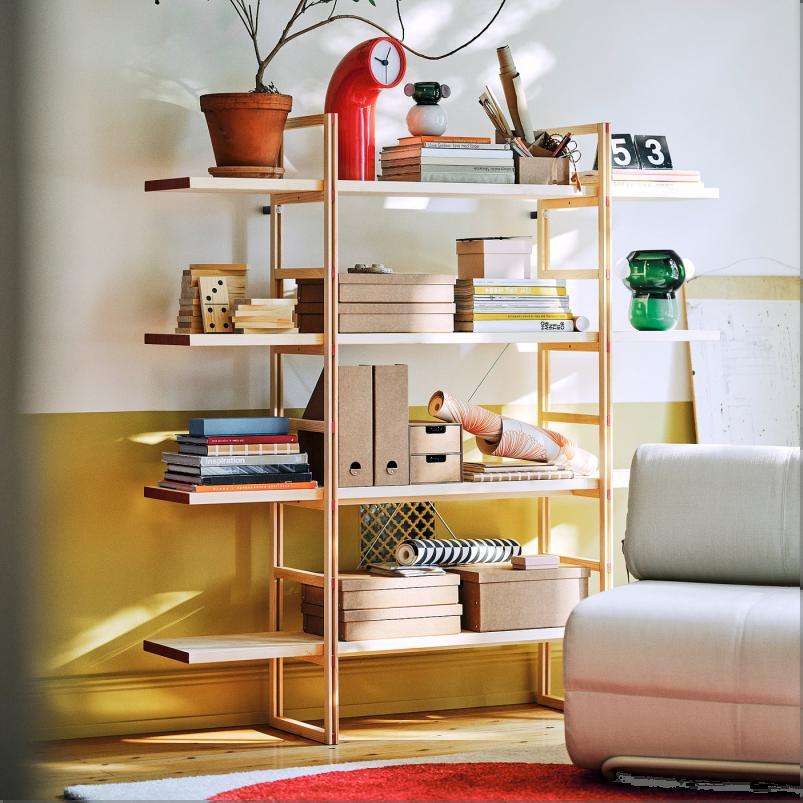 IKEA PS 2026 シェルフユニット - パイン材 160x35x161 cm