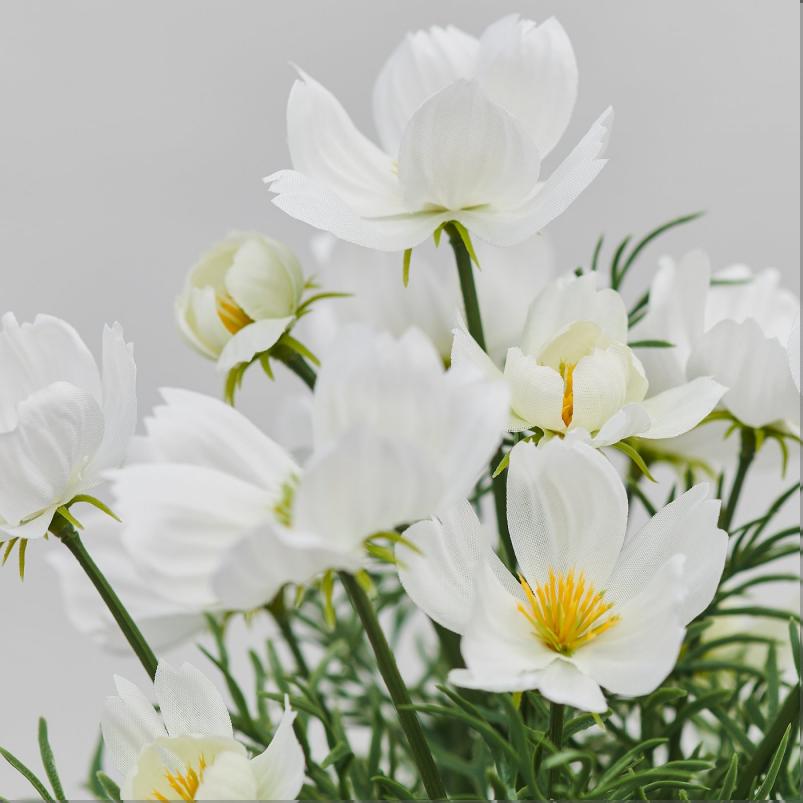 FEJKA フェイカ 人工観葉植物 - 室内/屋外用/コスモス ホワイト 9cm