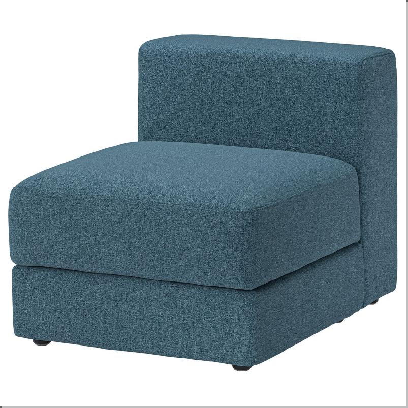 JATTEBO イェッテボ カバー 1人掛けモジュール収納付き用 - アクスヴァラ ダークグレーブルー