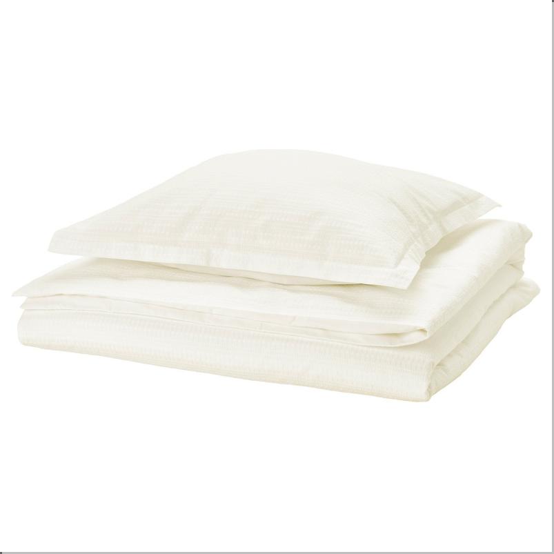 LUKTVICKER ルクトヴィッケル 掛け布団カバー＆枕カバー - ホワイト 150x200/50x60cm