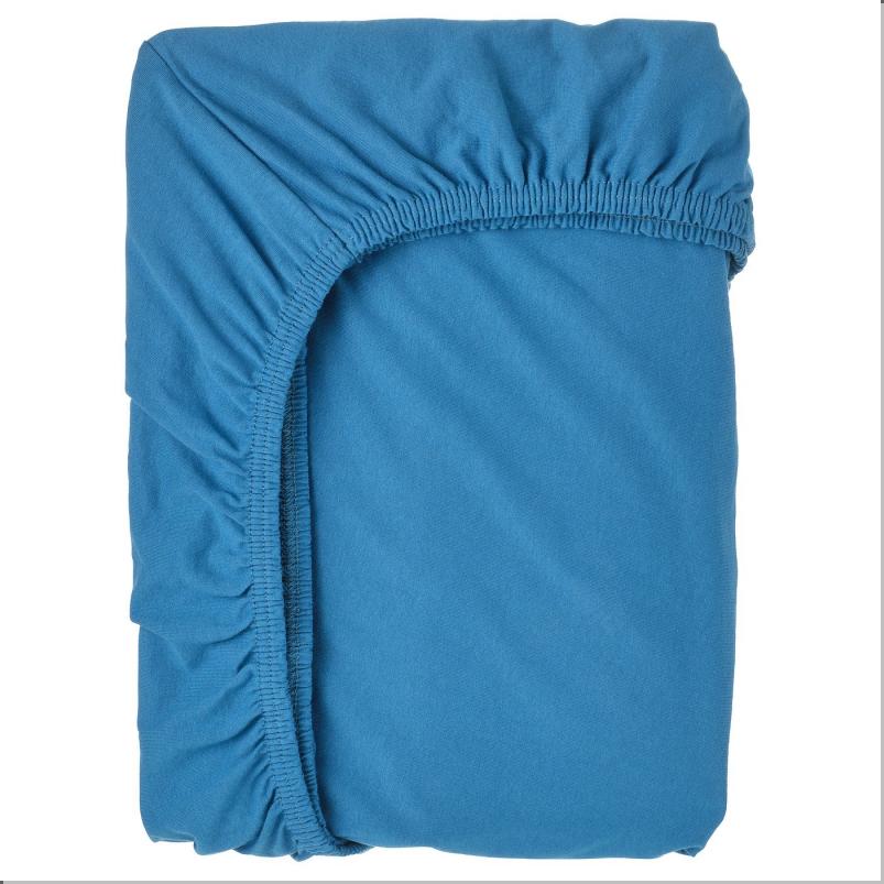 BARNDROM バーンドローム ボックスシーツ 伸長式ベッド用 - ブルー 80x165cm