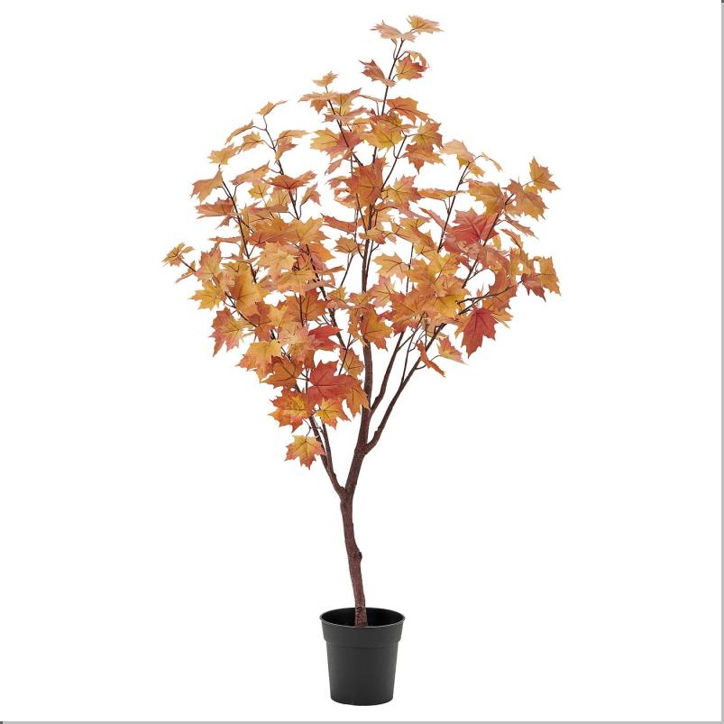 FEJKA フェイカ 人工観葉植物 - 室内/屋外用/カエデ オレンジブラウン 19cm